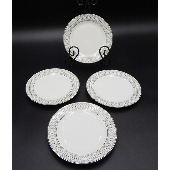Tirschenreuth Bavaria The Elgin Butter Plates Set of 4 Germany 6 Inch Silver - Picture 2 of 12
